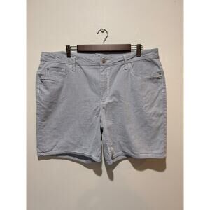 Lee vintage womens striped shorts medium 20 blue and white